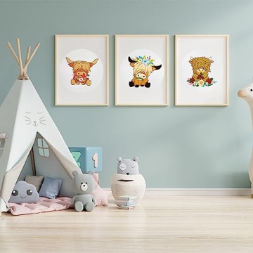 Highland Cow Embroidery Kits for Beginners - DIY Fun