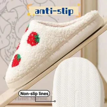 FAYUEKEY Women's Comfy Strawberry Slippers for All Occasions