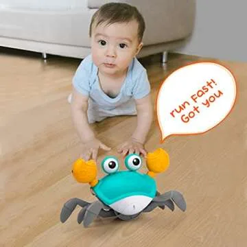 Sqie Interactive Crawling Crab Toy for Infants - 0-36 Months