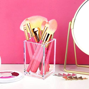 Clear Acrylic Desktop Organizer for Makeup and Office Supplies