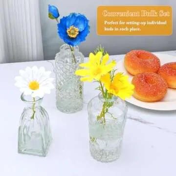 Brajttt Vintage Glass Bud Vases Set of 25 for Home Decor