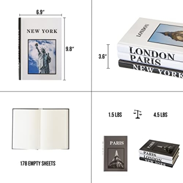 Waveest Decorative Books - Stylish Faux Books for Home Decor