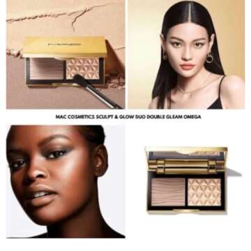 MAC M.A.C Sculpt & Glow Duo Highlight & Contour Palette (0.12 oz/3.5g), gold