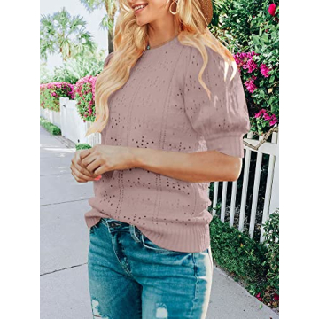 MEROKEETY Spring Puff Sweater - Stylish & Soft Tops