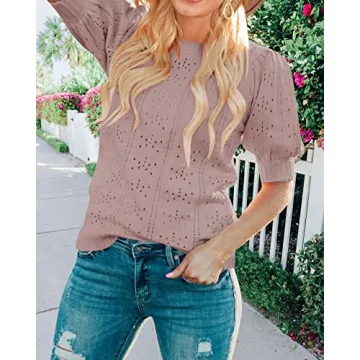 MEROKEETY Spring Puff Sweater - Stylish & Soft Tops