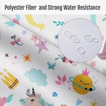 Britimes Unicorn Shower Curtain Set with Hooks and Rugs