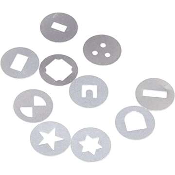 MAKIN'S USA Makin's Professional Ultimate Clay Extruder Discs 10/Pkg-Set D, Transparent