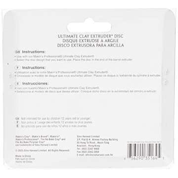 MAKIN'S USA Makin's Professional Ultimate Clay Extruder Discs 10/Pkg-Set D, Transparent