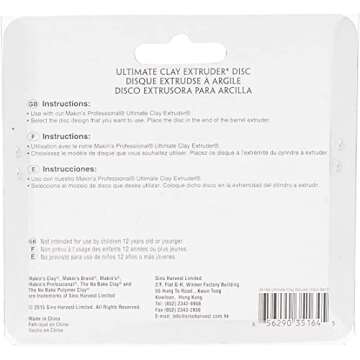 MAKIN'S USA Makin's Professional Ultimate Clay Extruder Discs 10/Pkg-Set D, Transparent