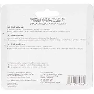 MAKIN'S USA Makin's Professional Ultimate Clay Extruder Discs 10/Pkg-Set D, Transparent