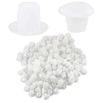Tegg Screw Caps Cover 100PCS 5mm(3/16Inch) Flush Type White Plastic Panel Hole Plugs Button Tops for...
