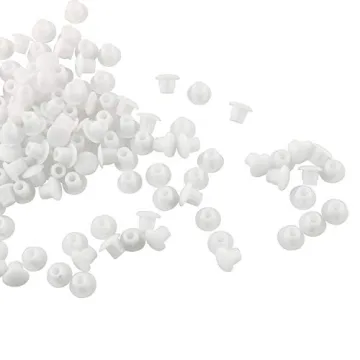Tegg Screw Caps 100PCS White Plastic Hole Plugs for Cabinets