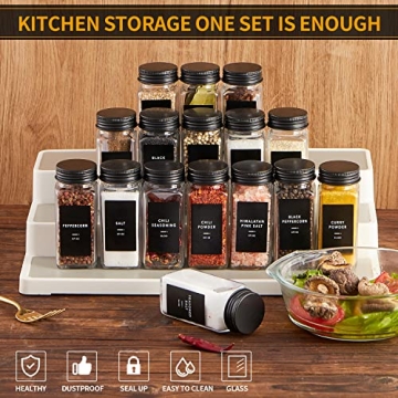 Skiileor 48 Pcs Spice Jars Set for Stylish Organization