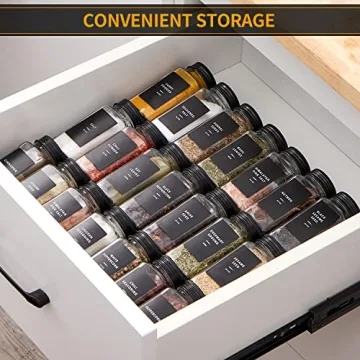 Skiileor 48 Pcs Spice Jars Set for Stylish Organization