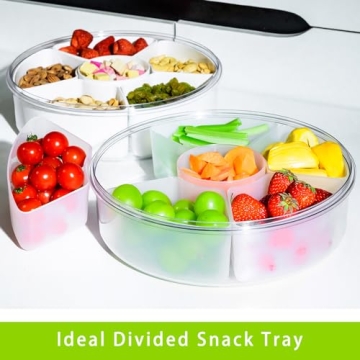 Divided Veggie Tray with Lid for Fridge