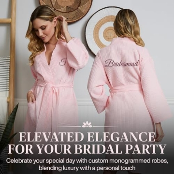 Lotus Linen Women's Lightweight Waffle Kimono Robe