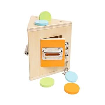 Wooden Montessori Lock Box & Coin Drop Toy for Kids