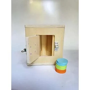 Wooden Montessori Lock Box & Coin Drop Toy for Kids