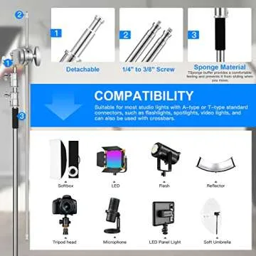 Durable Soonpho Heavy Duty Light Stand for Photographers