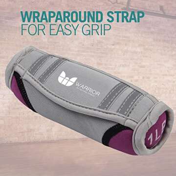 Warrior Walking Weights 2lb Pair 1lb Each Perfect for Walking, Fitness, and Therapy