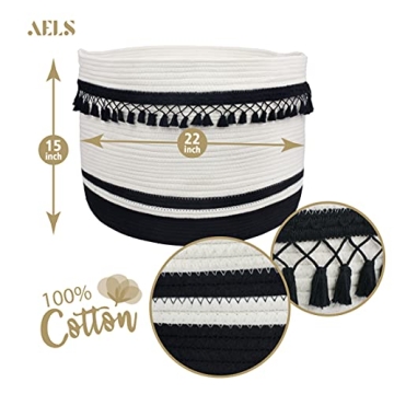 AELS XXXLarge Rope Basket for Stylish Home Storage Solutions