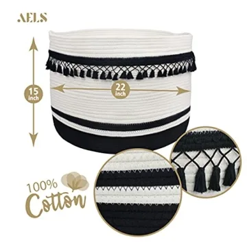 AELS XXXLarge Rope Basket for Stylish Home Storage Solutions
