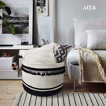 AELS XXXLarge Rope Basket for Stylish Home Storage Solutions