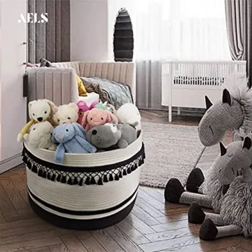 AELS XXXLarge Rope Basket for Stylish Home Storage Solutions