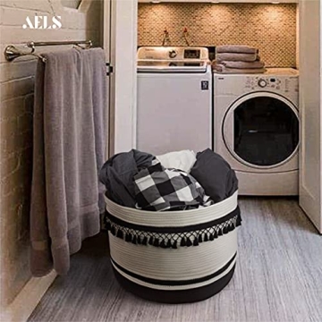AELS XXXLarge Rope Basket for Stylish Home Storage Solutions