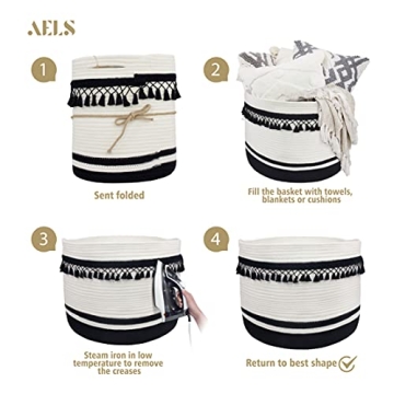AELS XXXLarge Rope Basket for Stylish Home Storage Solutions