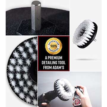 Adam's Polishes Carpet Drill Brush - A Cleaning Tool Attachment For Scrubbing/Cleaning Carpet, Uphol...