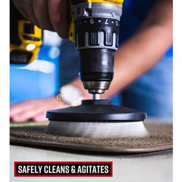 Adam's Polishes Carpet Drill Brush - A Cleaning Tool Attachment For Scrubbing/Cleaning Carpet, Upholstery, Leather Seats & Chairs, Floor Mats, Trunk, Furniture, Interior Boat, RV & Car Accessories