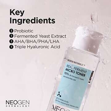 [K-Beauty] Neogen Dermalogy Real Ferment Micro Toner | Gentle Face Toner w/Triple Hyaluronic Acid & ...