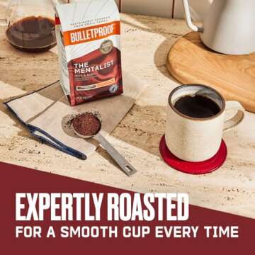 Bulletproof The Mentalist Medium-Dark Roast Ground Coffee, 12 Ounces, 100% Arabica Coffee Sourced from Guatemala, Colombia & El Salvador