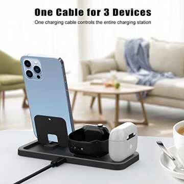3 in 1 Charging Station for Multiple Devices Apple (Black)