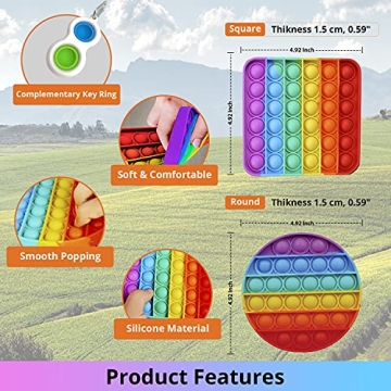 RainArco Push Pop Fidget Toys for Kids and Adults