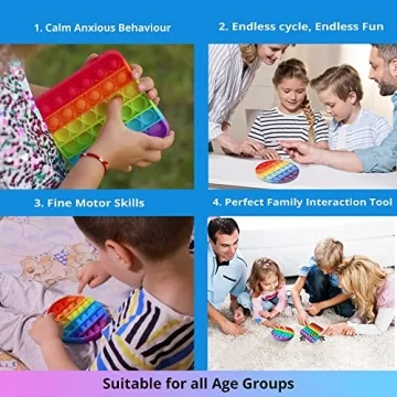 RainArco Push Pop Fidget Toys for Kids and Adults