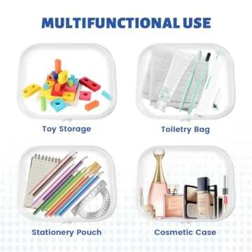 3 Pack Clear Hard Shell Zipper Cases for Perfect Organization