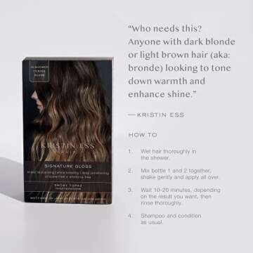 Kristin Ess Hair Gloss - Brass Neutralizing | Shine Boosting | Deep Conditioning, Silicone-Free + Am...