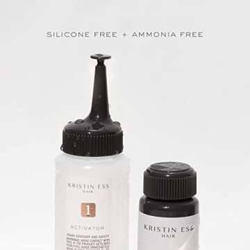 Kristin Ess Hair Gloss - Brass Neutralizing | Shine Boosting | Deep Conditioning, Silicone-Free + Ammonia-Free, Smoky Topaz (Medium Neutral Bronde)