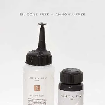 Kristin Ess Hair Gloss - Brass Neutralizing | Shine Boosting | Deep Conditioning, Silicone-Free + Ammonia-Free, Smoky Topaz (Medium Neutral Bronde)