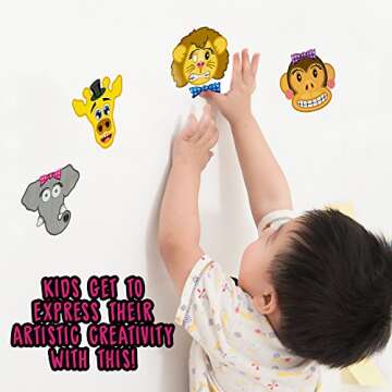 24 Make A Zoo Animal Sticker Sheets - Zoo and Safari Theme Birthday Party Favors - Fun Craft Project for Children 3+ Let Your Kids Get Creative & Design Their Favorite Animal Sticker!