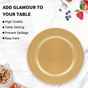 Stunning MAONAME Gold Charger Plates for Elegant Dining