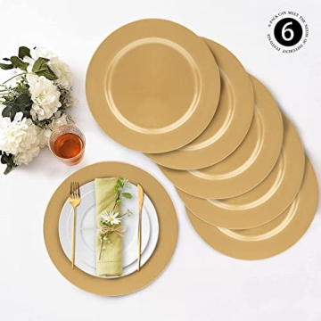 Stunning MAONAME Gold Charger Plates for Elegant Dining