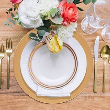 Stunning MAONAME Gold Charger Plates for Elegant Dining