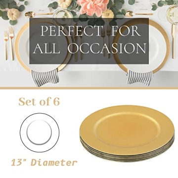 Stunning MAONAME Gold Charger Plates for Elegant Dining