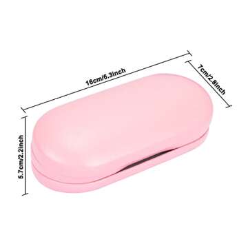 Muf 2 in 1 Contact Lens Case and Glasses Case,Double Sided Dual Use Design,Leak Proof & Portable,Twe...