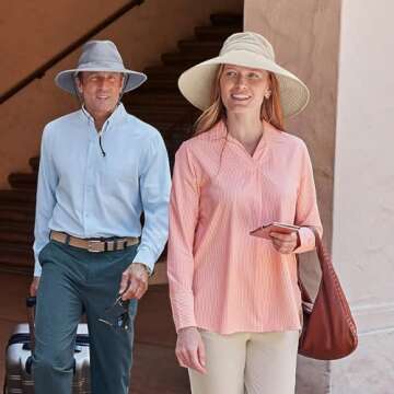 Coolibar UPF 50+ Women's CYD Travel Beach Hat - Sun Protective (One Size- Sand)