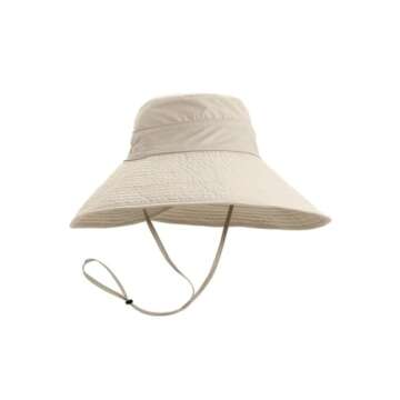 Coolibar UPF 50+ Women's CYD Travel Beach Hat - Sun Protective (One Size- Sand)