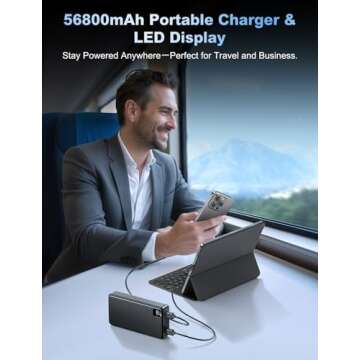 Moihosso 56800mAh Portable Charger - Fast Charging & LED Display